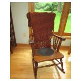 Vintage hardwood rocking chair with...