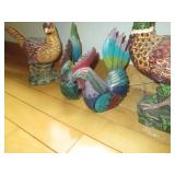 Hand carved and painted rooster fig...