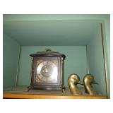 Vintage mantel clock plus brass dec...