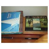 Wood bookshelf plus content appro...