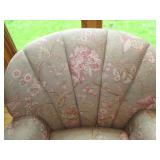 Pair of floral upholstered club sty...
