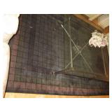 Metal framed glass top coffee table...