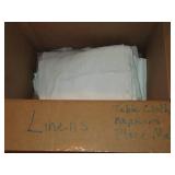 Box of misc table linens...