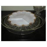 Cut glass serving pieces...