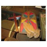 Vintage wall decor plus misc rocks ...