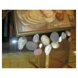 Vintage wall decor plus misc rocks ...