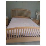 Light tone wood Queen size bedframe...