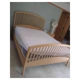 Light tone wood Queen size bedframe...
