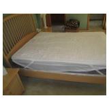 Light tone wood Queen size bedframe...