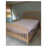 Light tone wood Queen size bedframe...