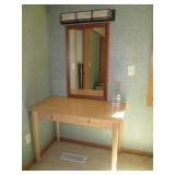 Light tone wood single drawer desk ...