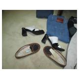 Vintage chair with misc clothing an...