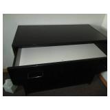 Black 3-drawer dresser approx 36x18...