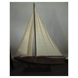 Pair of Wood framed Sailboats with ...