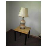 Wood end table approx 20x20x20in pl...