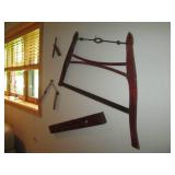 Vintage wood saw, utility knife, le...