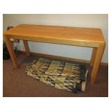 Entry table 54" x 18" x 26" and rug...