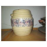 Painted Stoneware crock pl7s vintag...