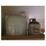 Stoneware pitchers and crock...