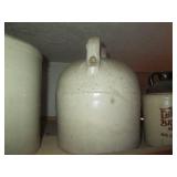 Stoneware pitchers and crock...