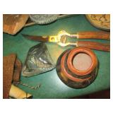 Wood and cast iron collectibles and...