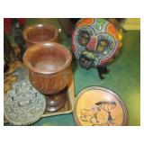 Wood and cast iron collectibles and...