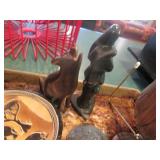 Wood and cast iron collectibles and...