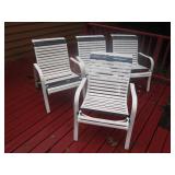 4-metal framed plastic wrapped pati...