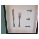 Shadowbox style framed Sterling sil...