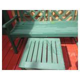 Painted Wood patio bench with match...
