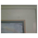 Framed beach scenery numbered and S...