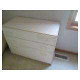 White 3-drawer dresser approx 36x18...