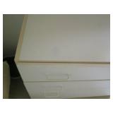 White 3-drawer dresser approx 36x18...