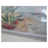 Framed Vincent Van Gogh sailboat th...