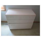 White 3-drawer dresser approx 36x18...