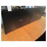 Long Black cupboard style storage b...