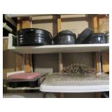 Vintage Enamelware, cut glass punch...