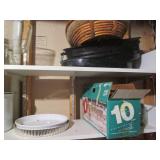 Vintage Enamelware, cut glass punch...