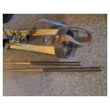 Vintage canvas and leather golf bag...