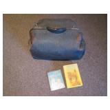 Vintage leather doctors bag plus bo...