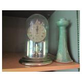 Clock and vase...