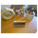 Stoneware crock pitchers, stein, sa...