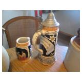 Stoneware crock pitchers, stein, sa...