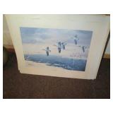 Autographed and numbered Les Kouba Print with frame and matting