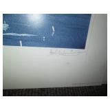 Autographed and numbered Les Kouba Print with frame and matting