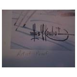 Autographed and numbered Les Kouba Print with frame and matting