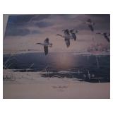 Autographed and numbered Les Kouba Print with frame and matting