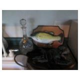 Vintage cut glass decanters, oil la...