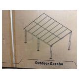 10ft x 14ft Gray aluminum Frames Wall Mount Gazebo