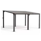 10ft x 14ft Gray aluminum Frames Wall Mount Gazebo